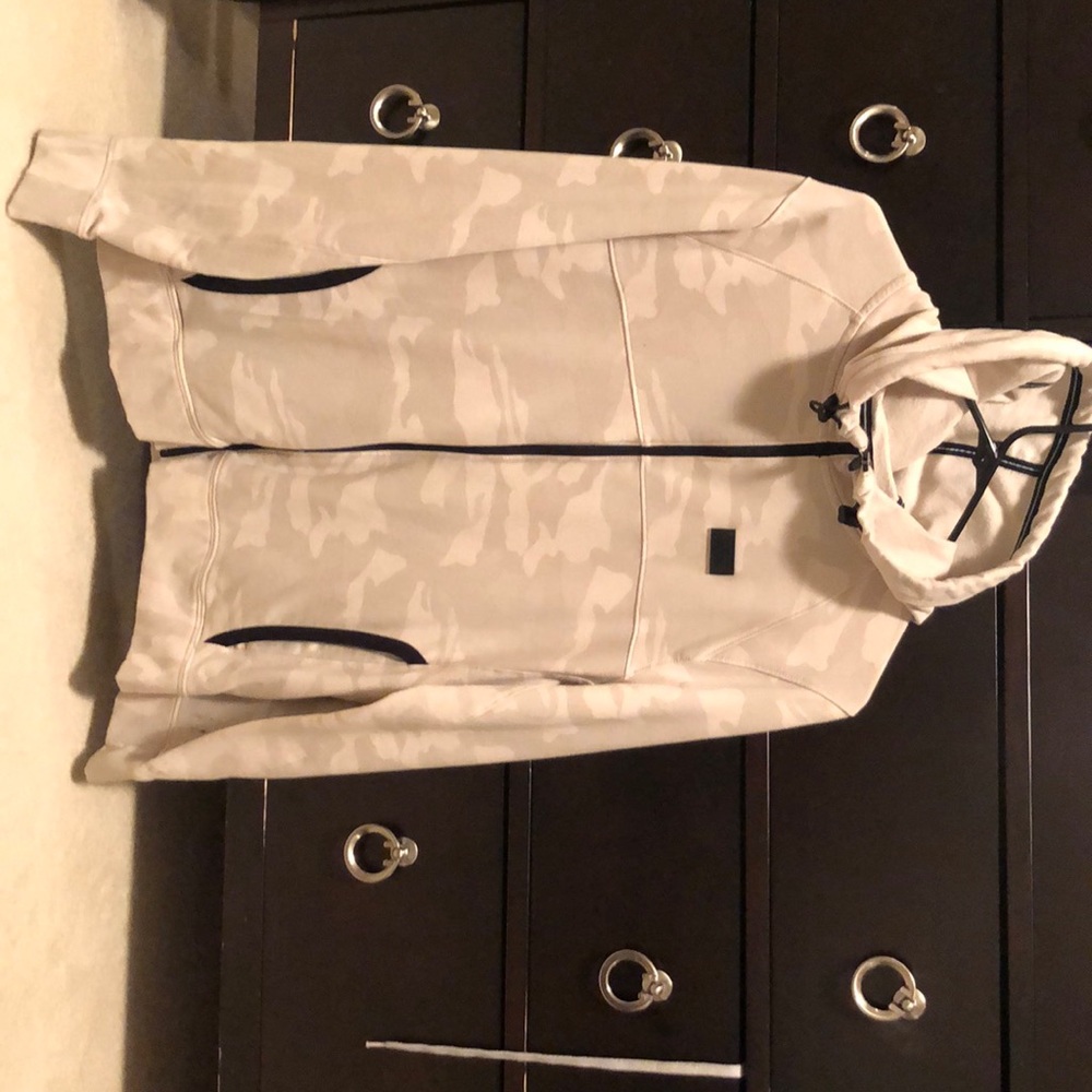 A&F Tan Zip-Up Light Hoodie